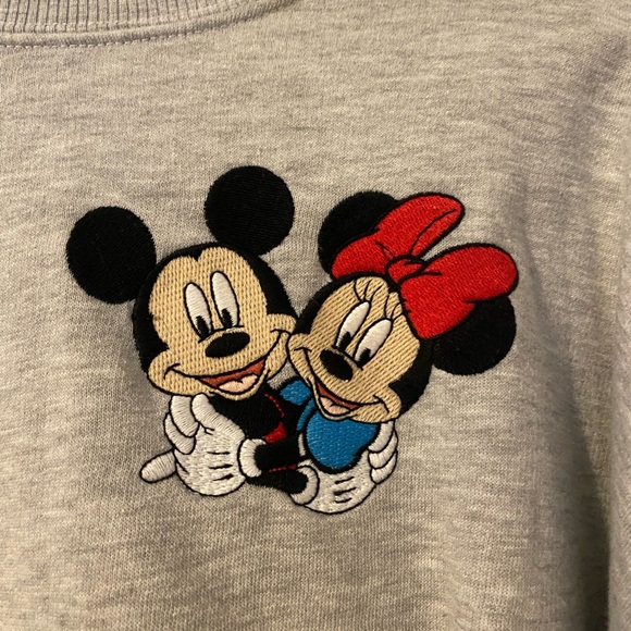 ZARA Grey Mickey Mouse Drop-shoulder Crewneck - Picture 3 of 5